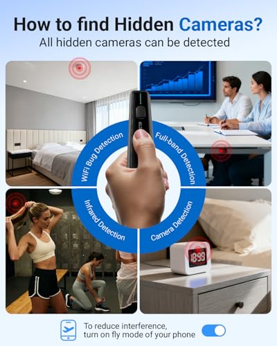 Portable Hidden Camera & GPS Tracker Detector for Travel and Hotels