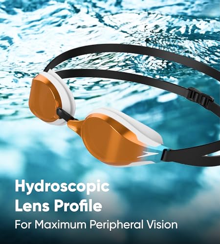 Speedo Fastskin Speedsocket 2 Mirrored Swim Goggles - Anti-Fog, Adjustable