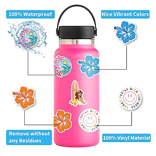 100PCS Coconut Girl Stickers - Waterproof Vinyl Decals for Teens