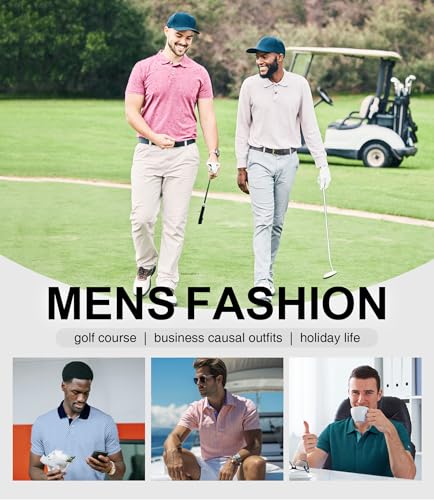 ZITY Men's Pink Splattered Paint Golf Polo Shirt XL Performance Moisture-Wicking Short Sleeve Collared Print for Golf & Casual