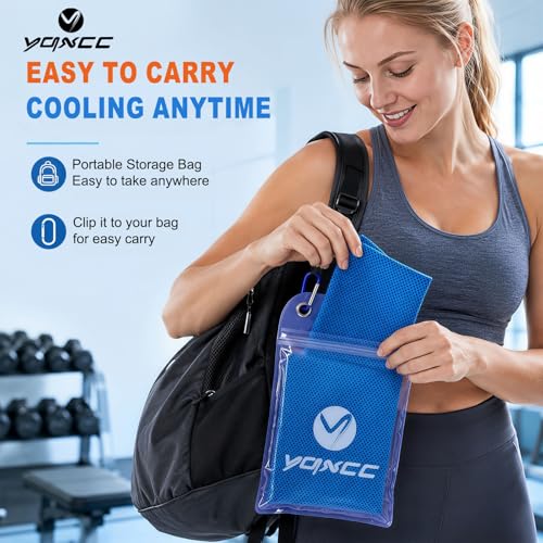 YQXCC 4 Pack Cooling Towels 40"x12", Cold Cool for Neck & Face