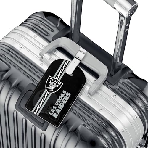 Football Themed Luggage Tags - 2 Pack PU Leather Suitcase Tags