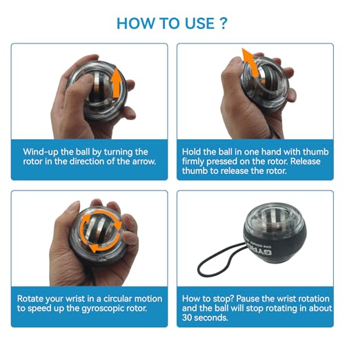 Hand Exerciser Power Ball with Adjustable Resistance & Digital Counter