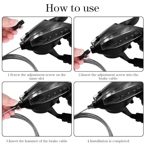 M10 Bike Brake Lever Adjusters - 6Pcs Aluminum Alloy Set