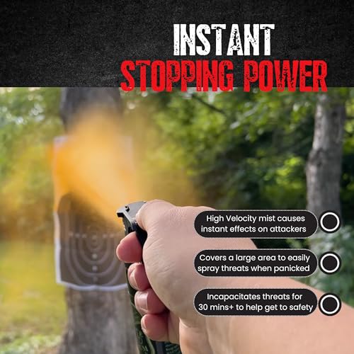 Police Magnum Self Defense Pepper Spray Fogger ? Maximum Strength Personal Protection ? Portable Non-Lethal Safety Gear ? Made in USA ? 2 Pack 3oz FM