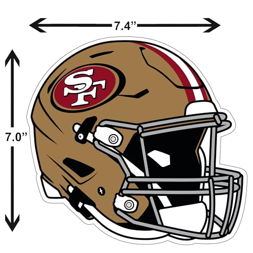 San Francisco 49ers Helmet Vinyl Decal - Official NFL Team Colors