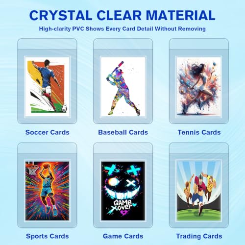50ct Semi Rigid Card Holders & Sleeves - Trading Savers for Grading