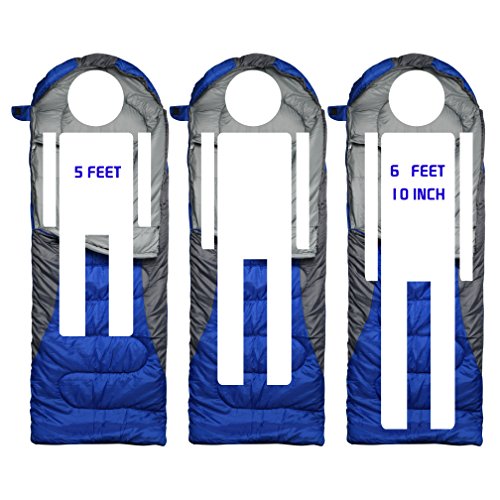 Royal Blue 0 Degree Winter Sleeping Bag for Adults – 74.8in x 30.7in, 5F-32F, Big & Tall