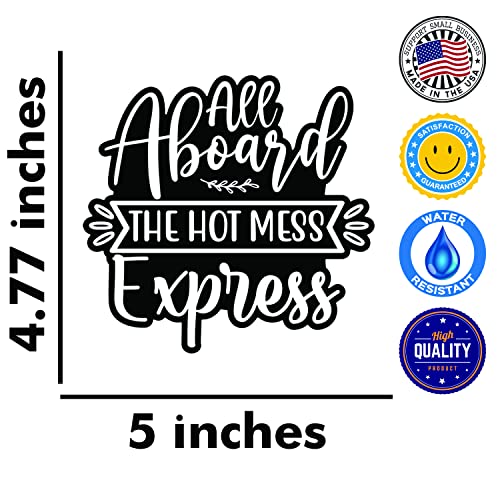 Hot Mess Express Sticker - Humorous Decal for Cars & Laptops