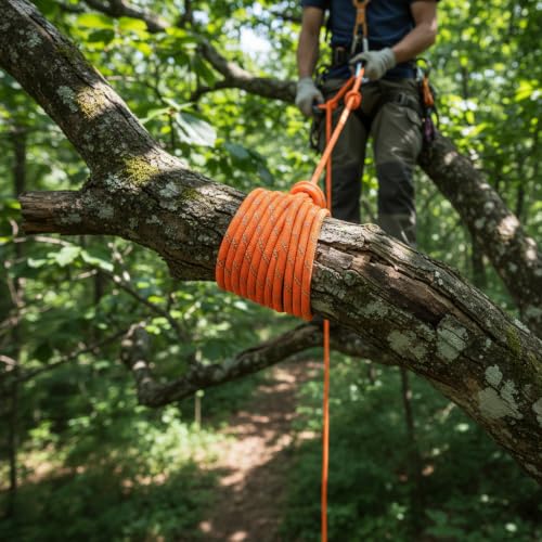 NorthPada Reflective Orange Knot Tying Practice Rope 1/2 in x 16 ft