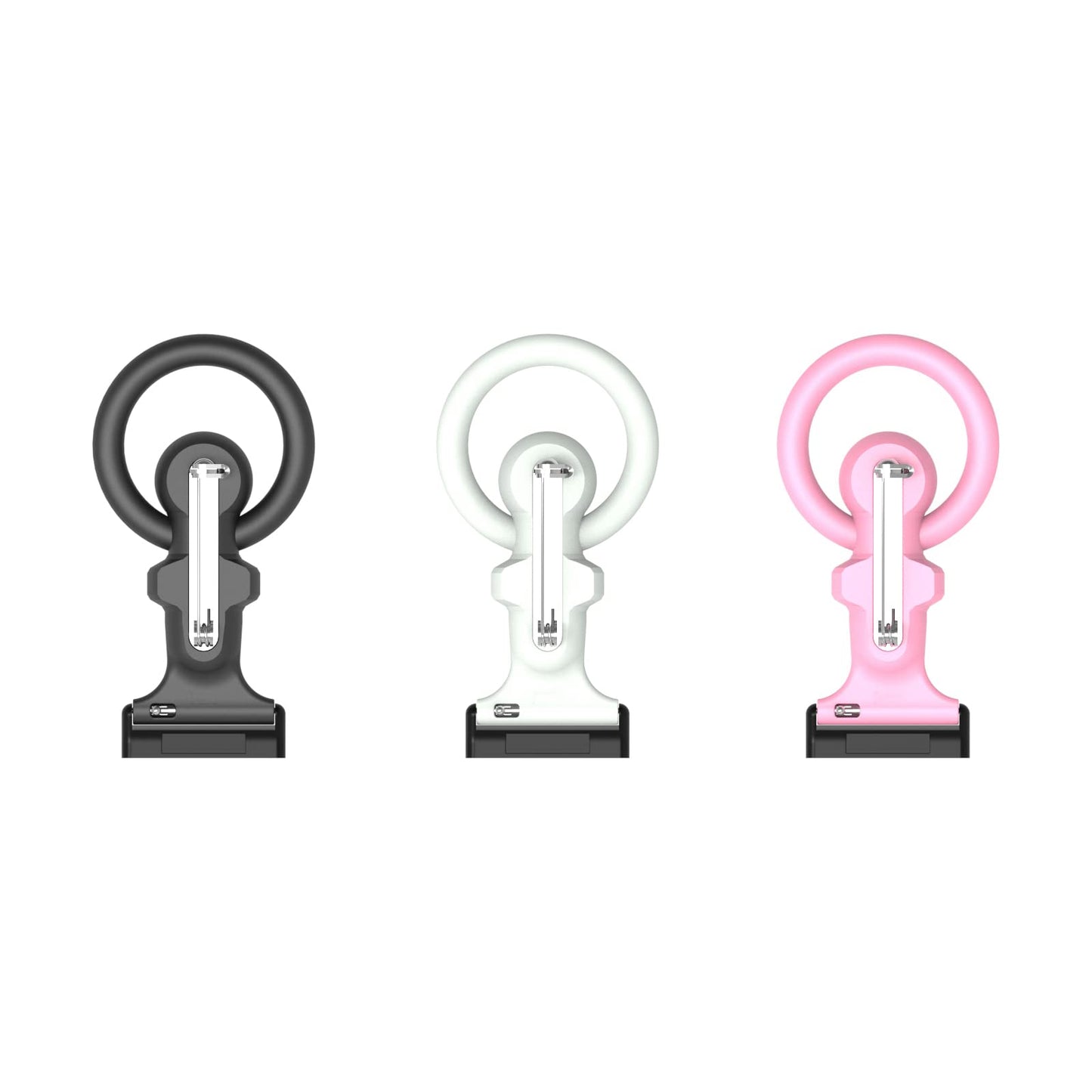 Pocket Band Fob,Compatible with Fitbit Versa 4/Versa 3/Fitbit Sense 2/Sense Watch Holder Clasp Adapter Connector Nurse Silicone Pin Fob Portable (Pink/White/Black)