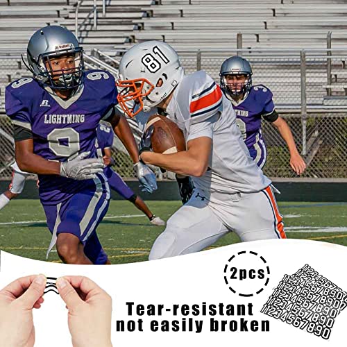 110 PCS Waterproof Helmet Number Stickers for Sports - 1.5 Inch