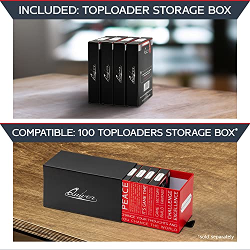3x4 Inch Black Toploaders - 10 ct Durable Card Sleeves for Sports & TCG
