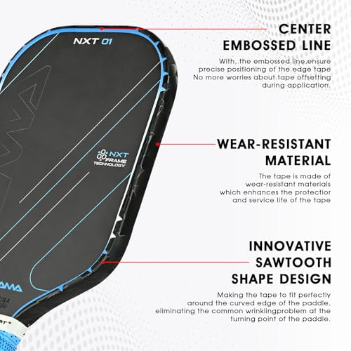 PICKLETECH Pickleball Paddle Protection Tape - Head Edge Guard Racket
