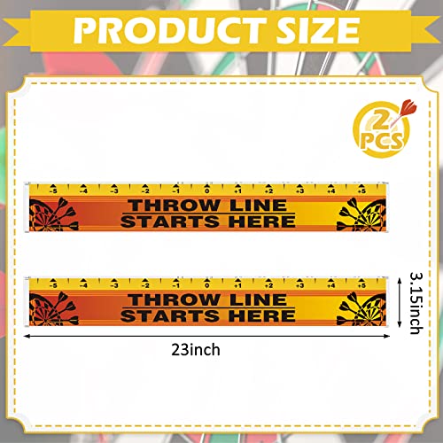 Dart Board Throw Line Floor Sticker Set - 2 PVC Markers