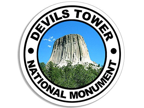Round Devils Tower Sticker - Vinyl Decal for Car & RV (3 Inch)