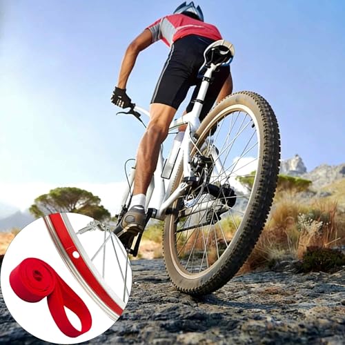 2PCS Puncture Resistant Bicycle Rim Strip Tape for 700C Wheels - Red