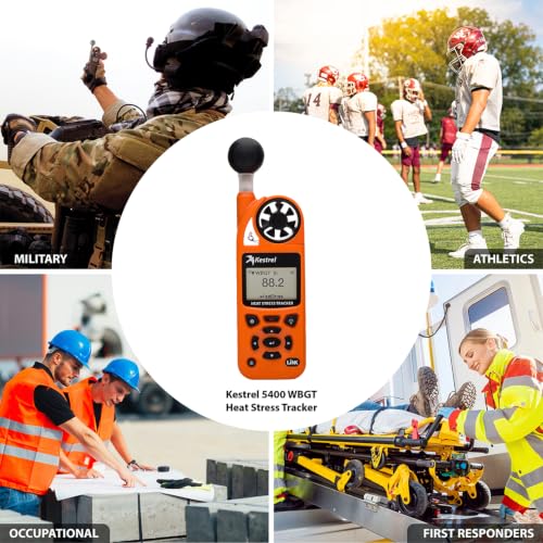 WBGT Heat Stress Monitor with Vane Mount - Non-Bluetooth, Orange