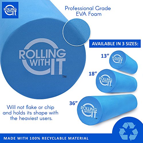 High Density Foam Roller - 18 x 6 Inch for Deep Tissue Recovery