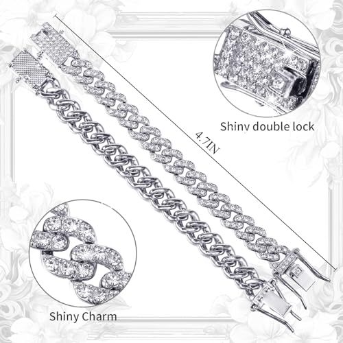 Diamond Charm Tumbler Accessory - Silver Rhinestone Chain