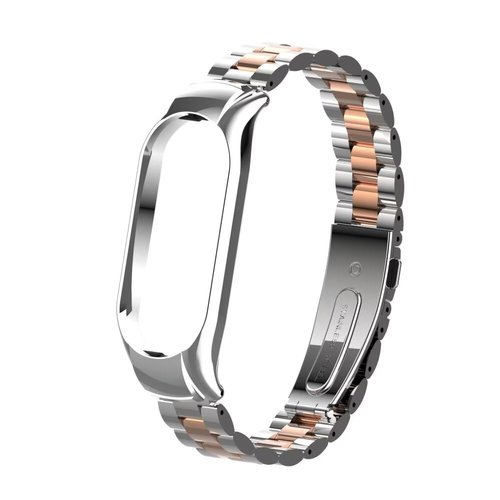 T-BLUER Compatible for Xiaomi Mi Band 7 Bands,Stainless Steel Metal Replacement Band Strap Wristband Accessories for Xiaomi Mi Band 7 Smart Bracelet