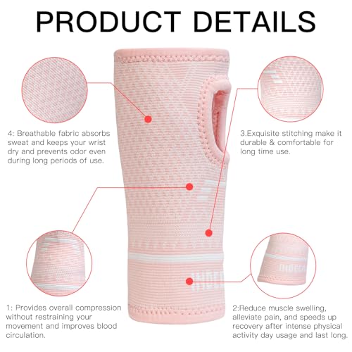 INDEEMAX Copper Wrist Compression Sleeve 1 Pair, Comfortable Hand