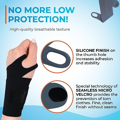 SCAVOR Reusable Grey Wrist Brace 2 Pack for Carpal Tunnel Tendonitis Comfort