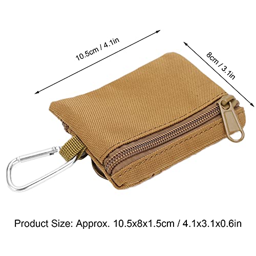Compact EDC Pocket Pouch - Tactical Utility Organizer with Carabiner