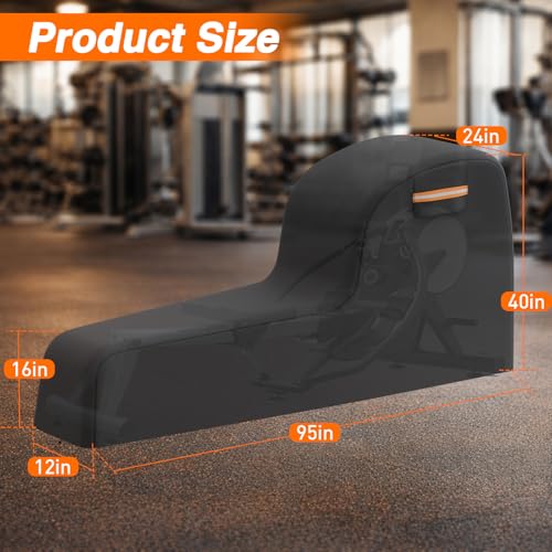Waterproof Rowing Machine Cover - Heavy Duty 420D, 95"L x 24"W x 40"H