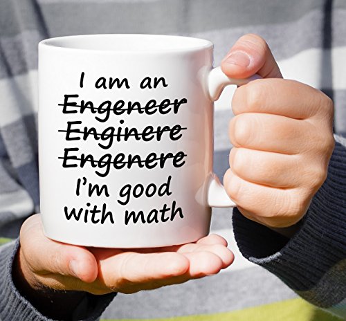 Retreez Funny Engineer Mug - I'm An Engineer Good With Math 11 Oz Ceramic, White, ENG001