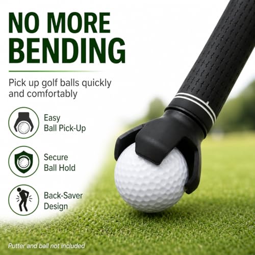 Golf Ball Retriever - 4 Pack Putter End Grabber Picker