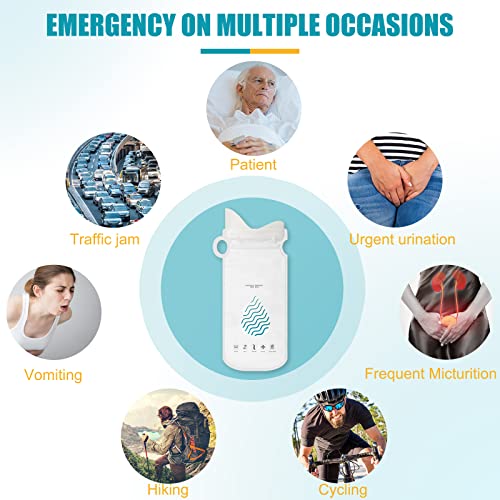 700cc Disposable Urine Bags - 12 Pack for Camping & Travel