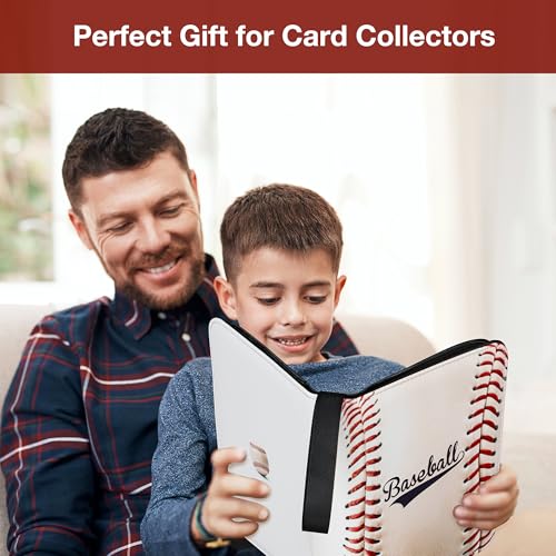 Baseball Card Binder with 990 Pockets, Protective Trading Card Album