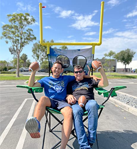 XXL Giant Football Toss Game & Tailgating Chair Combo - 8’ Tall