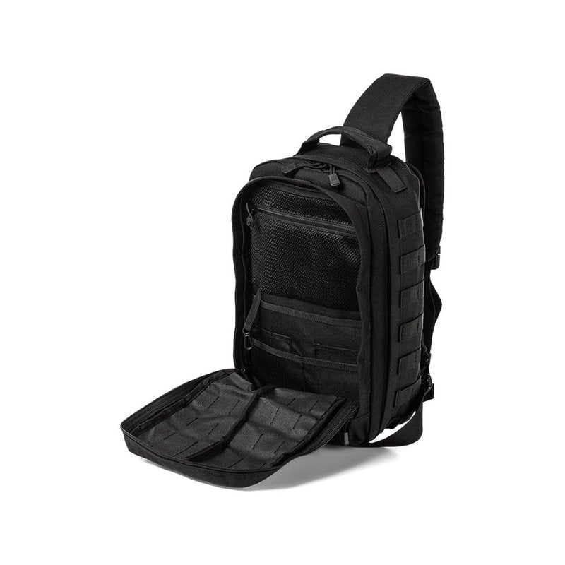 5.11 Tactical RUSH MOAB 8 Sling Pack 13L – Ambidextrous CCW Ready EDC Messenger Bag – Durable 1050D Nylon, Black, Style 56810ABR