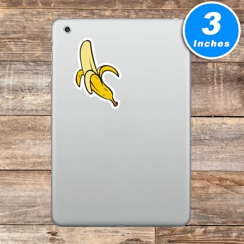 Banana Stickers - 3 Pack of 2.5, 3 & 4 Inch Vinyl Decals