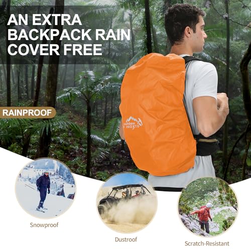 IX INOXTO 26L Hiking Backpack with 3L Hydration Bladder, Waterproof Daypack, Khaki