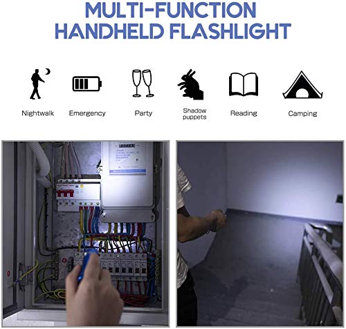 9 LED Mini Aluminum Flashlights 10 Pack with AAA Batteries - Portable & Durable