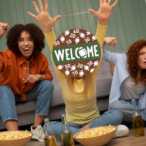 Football Welcome Sign - Wooden Door Decor for Home & Porch - Y19
