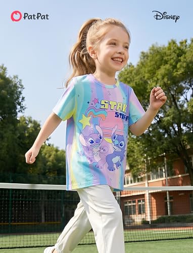 Kids' UV Protection Quick-Dry Graphic T-Shirt - Stitch 6-7 Years