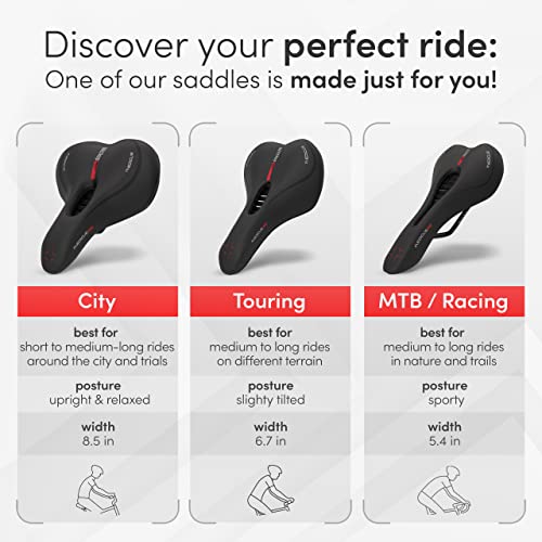 Waterproof Bicycle Seat for Men & Women - Touring Saddle