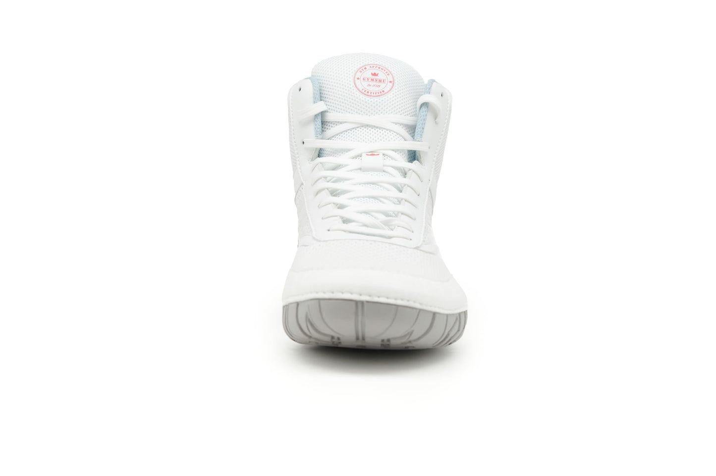 Gymshu Wrestling & MMA Training Shoe Zero Drop | High-Top Ankle Support | Grappling, Crossfit, Strength Training White