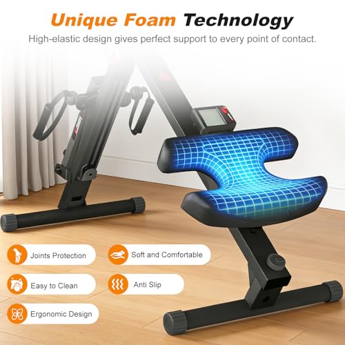 3 in 1 Ab Machine & Rowing Machine - Foldable, Black