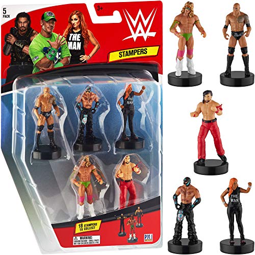WWE Superstar Stampers Set - Self-Inking Party Decor & Cake Toppers - Variation C