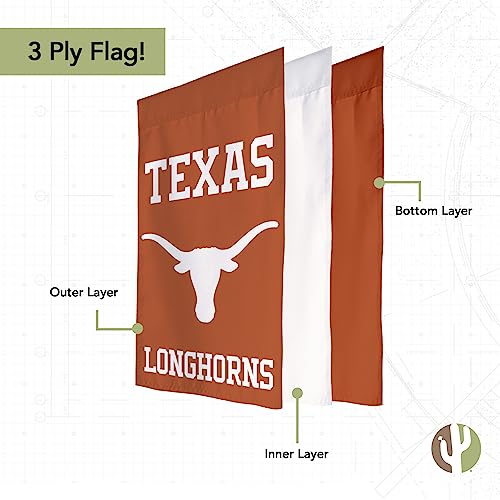 University of Texas Garden Flag - Design C, 12x18 in Double-Sided