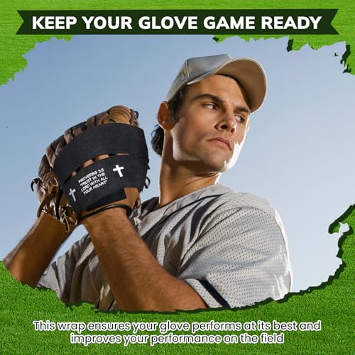 Simgoing Christian Cross Baseball/Softball Glove Wrap - Bible Style