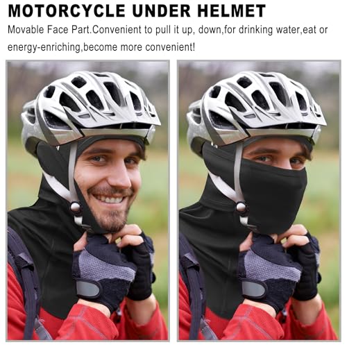 Lightweight Breathable Balaclava - UPF50 Sun Protection, Black - One Size