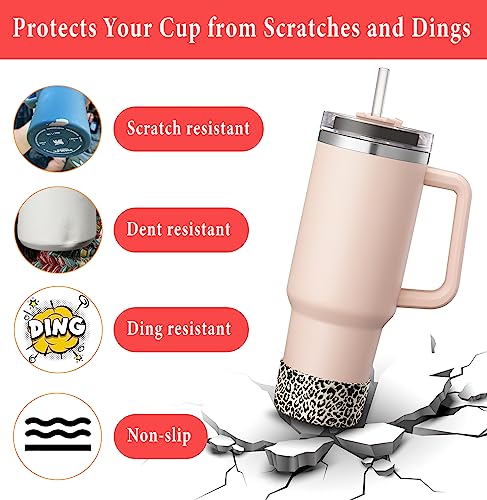 2-Pack Silicone Protective Boot for Tumblers & Bottles - Leopard Print