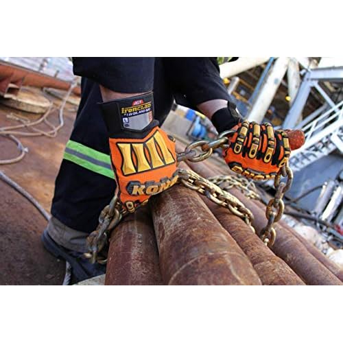 Ironclad KONG SDX2-04-L Original Oil & Gas Safety Impact Gloves, Large, Orange