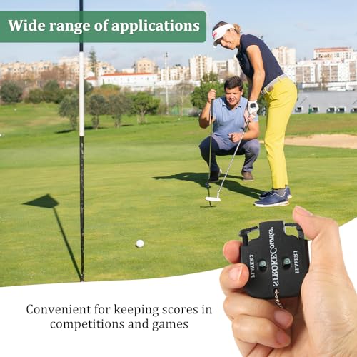 Golf Stroke Counter - 2 Pack Mini Black Clicker Score Keepers